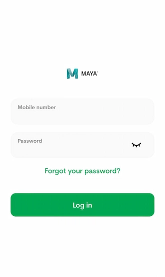 Step 4: Log in to your Maya account to make the transfer