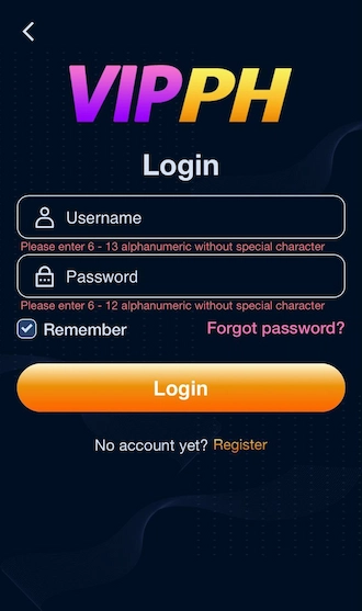 Step 2: Fill in the username and password correctly