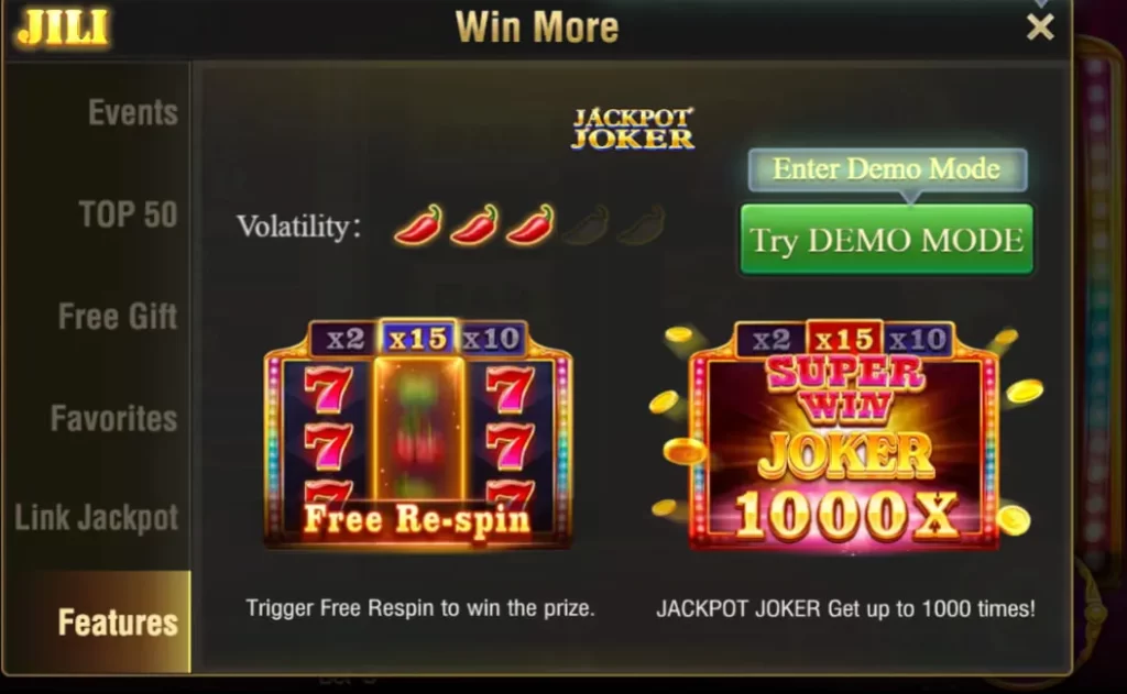 Basic instructions for playing jackpot